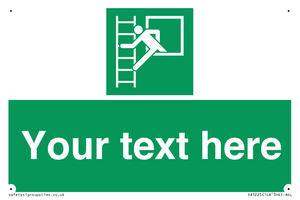 Custom Emergency Escape Ladder Sign